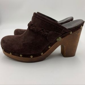 Ugg Kaylee Suede Clog with Wooden Heal